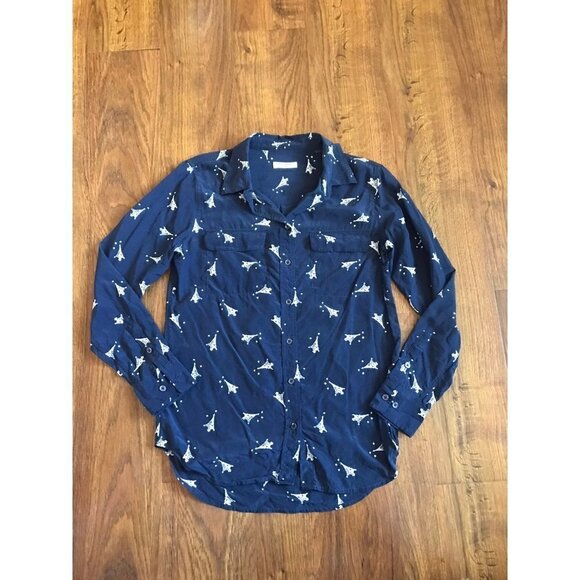 Equipment Femme Eiffel Tower silk printed blouse - Picture 1 of 7